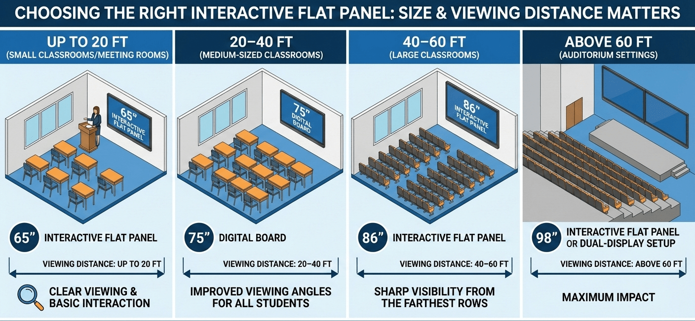 Right size of Interactive panel in Raipur
