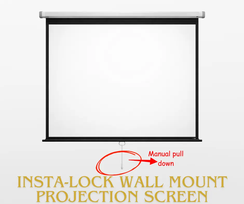 insta lock wall mount projection screen